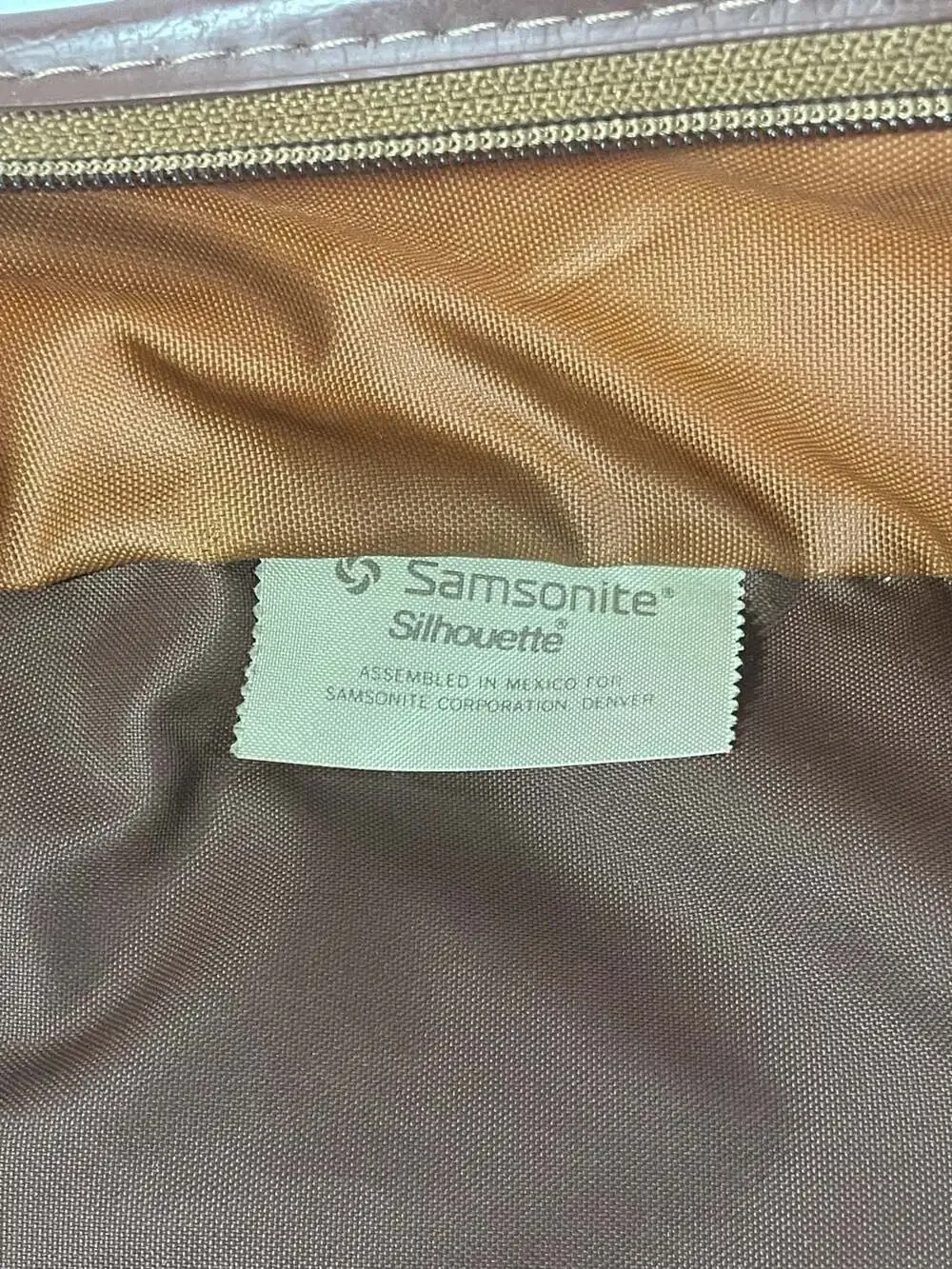 Vintage Samsonite Silhouette Series Brown Garment Bag Travel Suitcase
